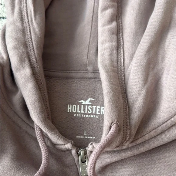 Mauve Cropped Hoodie - Picture 3 of 5